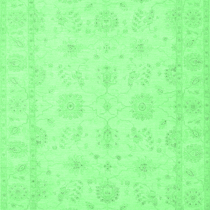 Machine Washable Oriental Emerald Green Traditional Area Rugs, wshtr1570emgrn