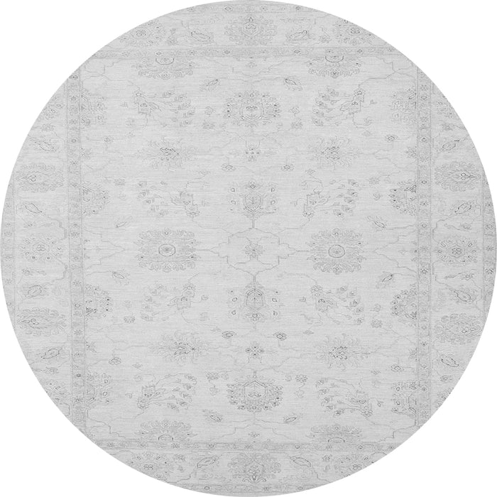 Square Oriental Gray Traditional Rug, tr1570gry