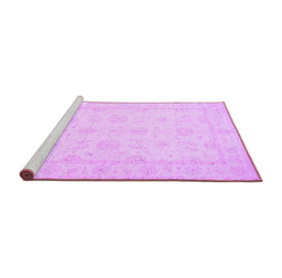 Sideview of Machine Washable Oriental Purple Traditional Area Rugs, wshtr1570pur
