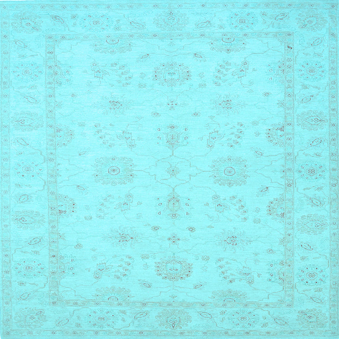 Square Oriental Light Blue Traditional Rug, tr1570lblu