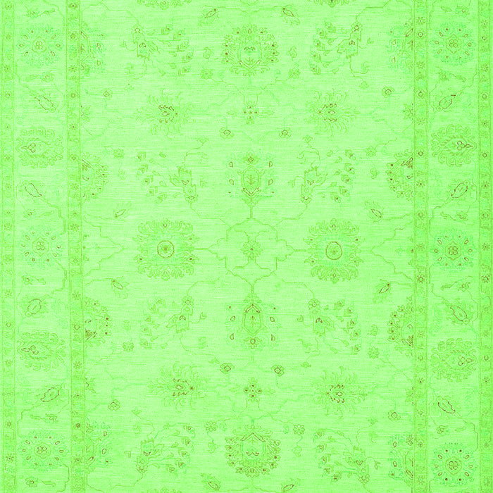 Serging Thickness of Machine Washable Oriental Green Traditional Area Rugs, wshtr1570grn