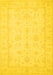 Machine Washable Oriental Yellow Traditional Rug, wshtr1570yw