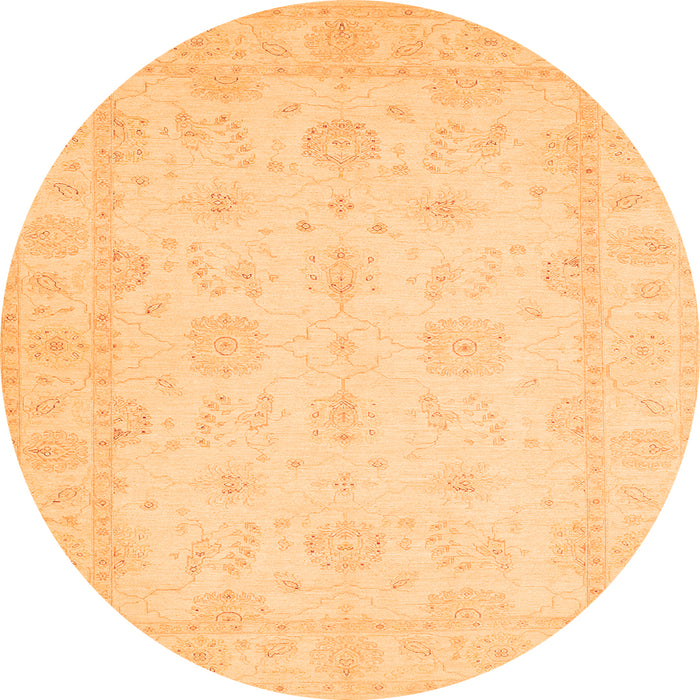 Machine Washable Oriental Orange Traditional Area Rugs, wshtr1570org