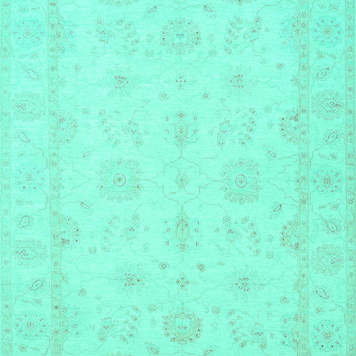 Machine Washable Oriental Turquoise Traditional Area Rugs, wshtr1570turq