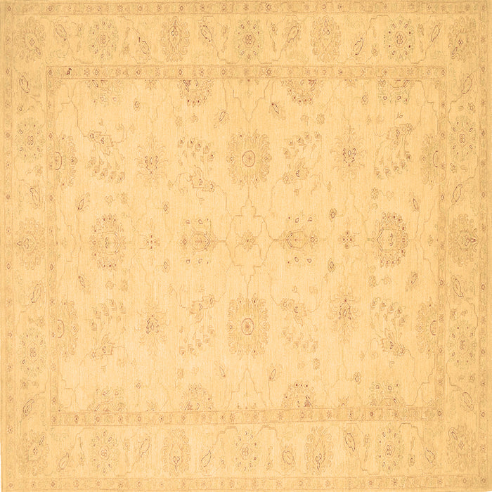 Square Machine Washable Oriental Brown Traditional Rug, wshtr1570brn