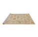 Sideview of Machine Washable Traditional Brown Rug, wshtr1571