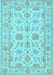 Oriental Light Blue Traditional Rug, tr1571lblu