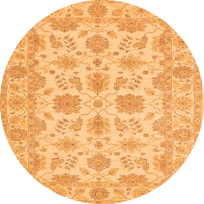 Machine Washable Oriental Orange Traditional Area Rugs, wshtr1571org
