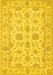 Oriental Yellow Traditional Rug, tr1571yw