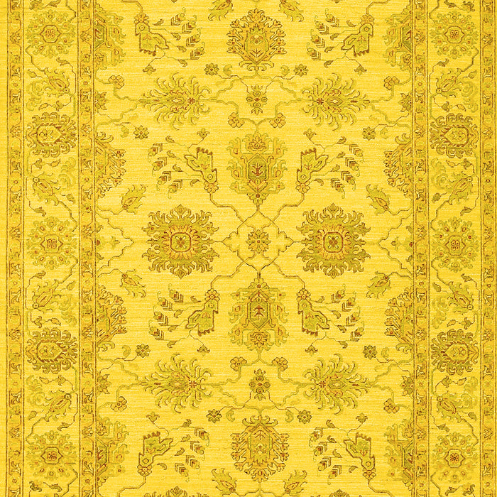 Oriental Yellow Traditional Rug, tr1571yw