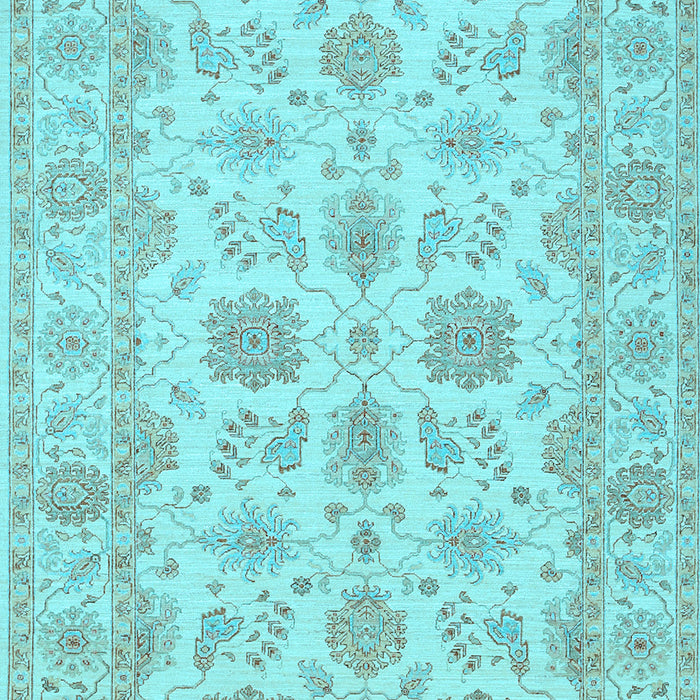 Machine Washable Oriental Light Blue Traditional Rug, wshtr1571lblu
