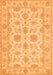 Serging Thickness of Machine Washable Oriental Orange Traditional Area Rugs, wshtr1571org