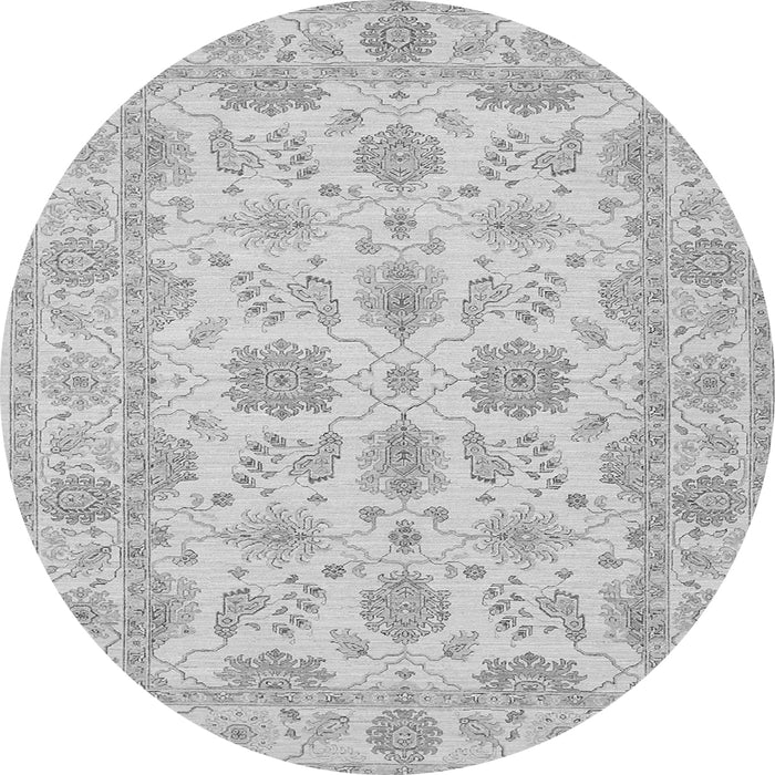 Square Oriental Gray Traditional Rug, tr1571gry