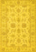 Machine Washable Oriental Yellow Traditional Rug, wshtr1571yw