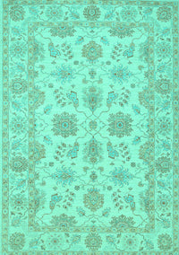 Oriental Turquoise Traditional Rug, tr1571turq