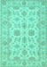 Oriental Turquoise Traditional Rug, tr1571turq