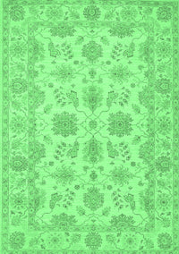 Oriental Emerald Green Traditional Rug, tr1571emgrn