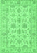 Oriental Emerald Green Traditional Rug, tr1571emgrn