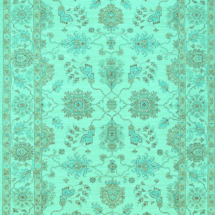 Machine Washable Oriental Turquoise Traditional Area Rugs, wshtr1571turq