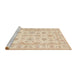 Sideview of Machine Washable Traditional Deep Peach Orange Rug, wshtr1572