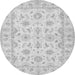 Square Oriental Gray Traditional Rug, tr1572gry