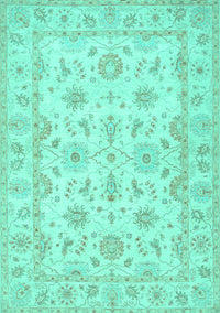 Oriental Turquoise Traditional Rug, tr1572turq