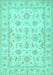 Oriental Turquoise Traditional Rug, tr1572turq