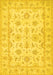 Machine Washable Oriental Yellow Traditional Rug, wshtr1572yw