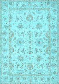 Oriental Light Blue Traditional Rug, tr1572lblu