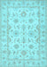 Machine Washable Oriental Light Blue Traditional Rug, wshtr1572lblu