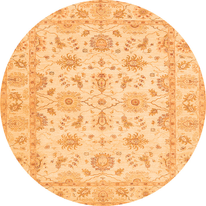 Machine Washable Oriental Orange Traditional Area Rugs, wshtr1572org