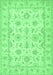 Machine Washable Oriental Emerald Green Traditional Area Rugs, wshtr1572emgrn