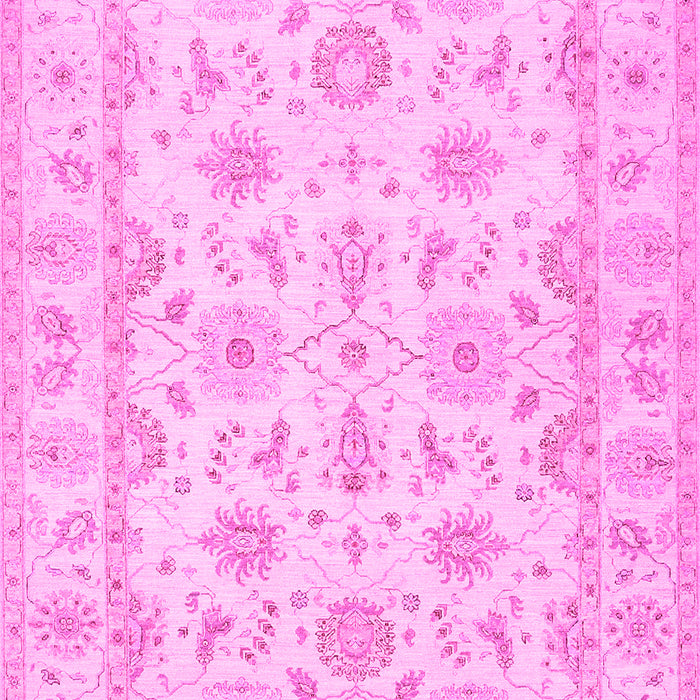 Machine Washable Oriental Pink Traditional Rug, wshtr1572pnk