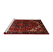 Sideview of Machine Washable Traditional Sienna Brown Rug, wshtr1573