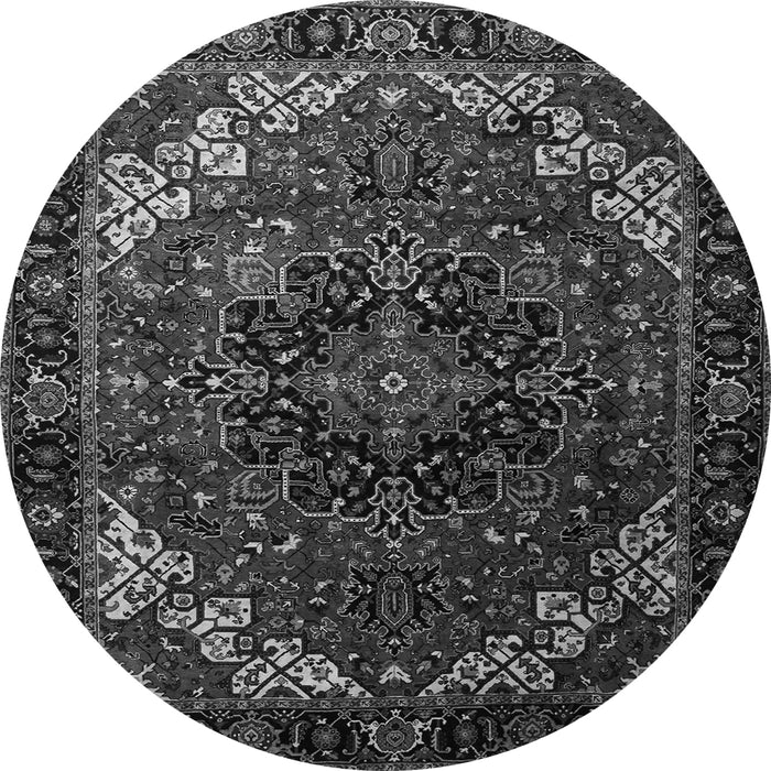 Square Persian Gray Traditional Rug, tr1573gry