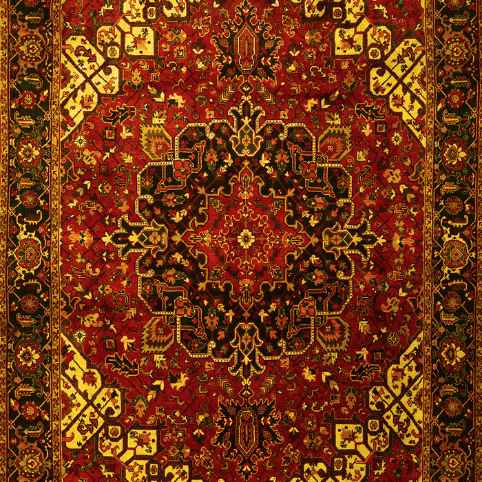 Machine Washable Persian Yellow Traditional Rug, wshtr1573yw