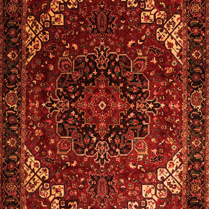 Serging Thickness of Machine Washable Persian Orange Traditional Area Rugs, wshtr1573org