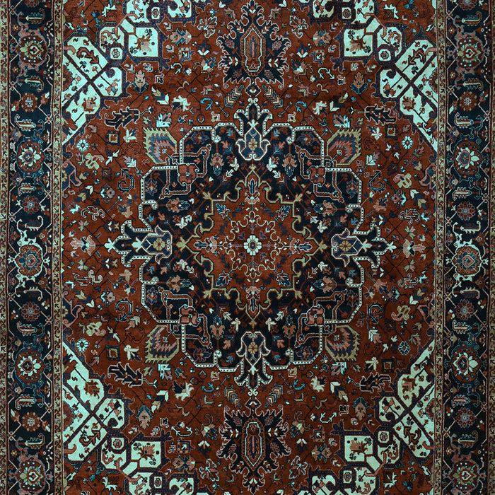 Machine Washable Persian Light Blue Traditional Rug, wshtr1573lblu