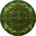 Machine Washable Persian Green Traditional Area Rugs, wshtr1573grn