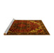 Sideview of Machine Washable Persian Yellow Traditional Rug, wshtr1573yw