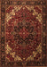 Machine Washable Persian Brown Traditional Rug, wshtr1573brn