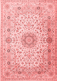 Medallion Red Traditional Rug, tr1574red