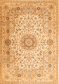 Medallion Orange Traditional Rug, tr1574org