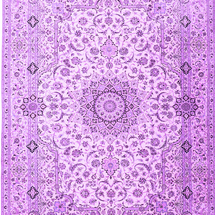 Machine Washable Medallion Purple Traditional Area Rugs, wshtr1574pur