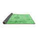 Sideview of Medallion Emerald Green Traditional Rug, tr1574emgrn