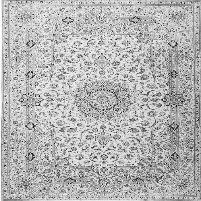 Serging Thickness of Medallion Gray Traditional Rug, tr1574gry