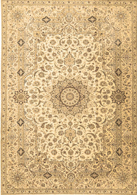 Medallion Brown Traditional Rug, tr1574brn