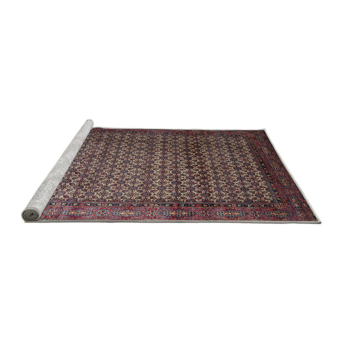 Sideview of Machine Washable Traditional Rose Dust Purple Rug, wshtr1575