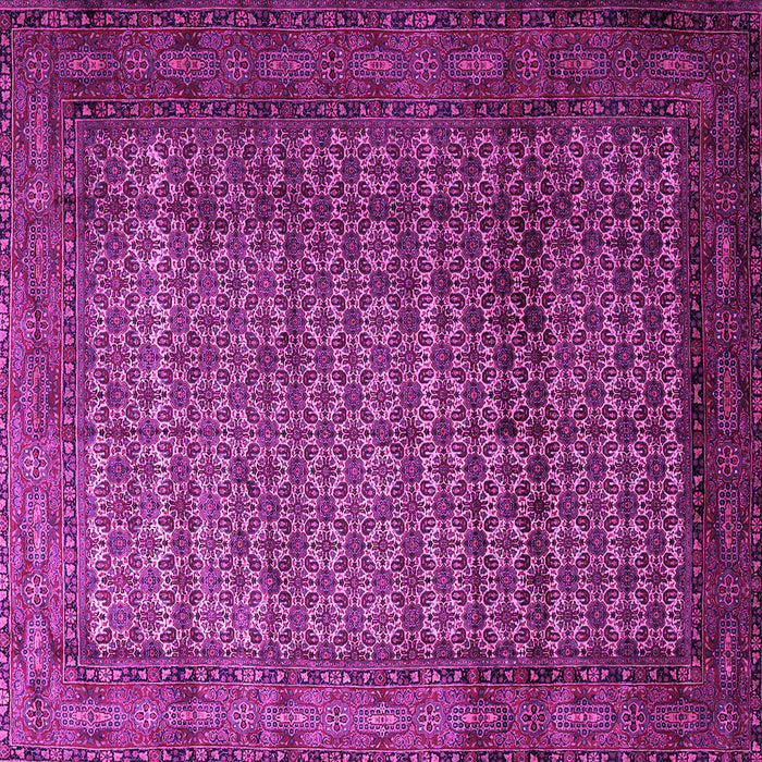 Square Machine Washable Persian Pink Traditional Rug, wshtr1575pnk
