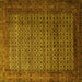 Square Persian Yellow Traditional Rug, tr1575yw